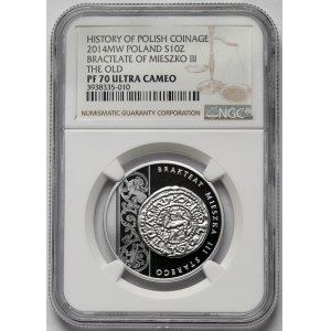 10 złotych 2014 Brakteat Mieszka III Starego
