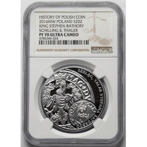 20 złotych 2016 Szeląg, Talar Stefana Batorego