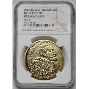 20 złotych 2017, 100 dukatów Zygmunta III Wazy