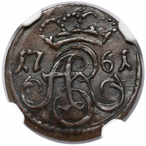 August III Sas, Szeląg Toruń 1761 - cztery rozety