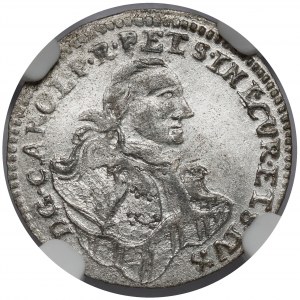 Kurlandia, Karol Chrystian, Grosz Mitawa 1762 CHS