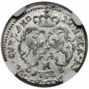 Kurlandia, Karol Chrystian, Grosz Mitawa 1762 CHS
