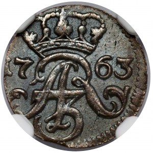 August III Sas, Szeląg Elbląg 1763 ICS