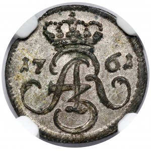 August III Sas, Szeląg Gdańsk 1761 REOE