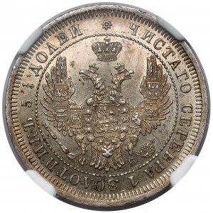 Rosja, Aleksander II, 25 kopiejek 1857, Petersburg