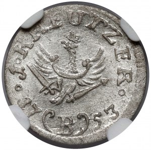 Śląsk, Fryderyk II Wielki, Krajcar 1753-B, Wrocław