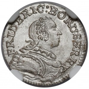 Śląsk, Fryderyk II Wielki, Krajcar 1756-B, Wrocław