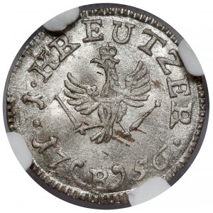 Śląsk, Fryderyk II Wielki, Krajcar 1756-B, Wrocław