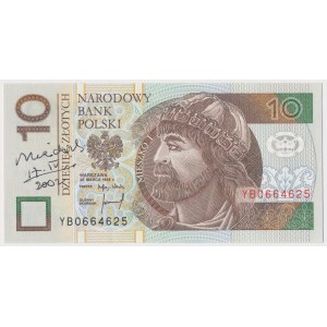10 zł 1994 - YB - seria zastępcza - z autografem Heidricha