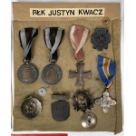 Zestaw odznaczeń po Pułkowniku Justynie Kwaczu