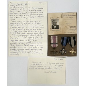 Order Virtuti Militari kl.V i IV oraz Krzyż Walecznych 1920 [415] z okuciem - Major Józefowicz Kazimierz