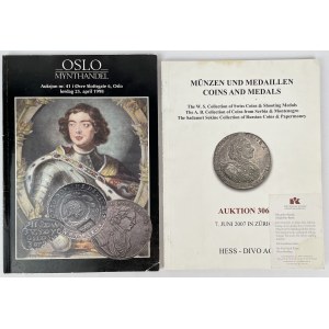Kolekcje Rosji - Katalogi aukcyjne Oslo Mynthandel i Hess - zestaw (2szt)