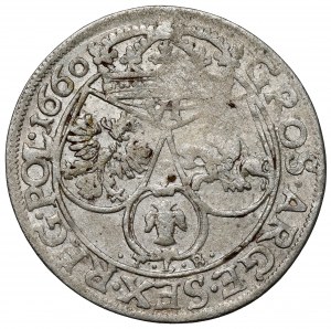 Jan II Kazimierz, Szóstak Kraków 1660 TLB - ilustrowany