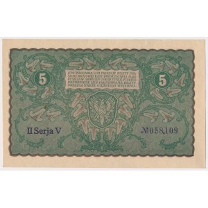 5 marek 1919 Sierpień - II Serja V (Mił.24a)