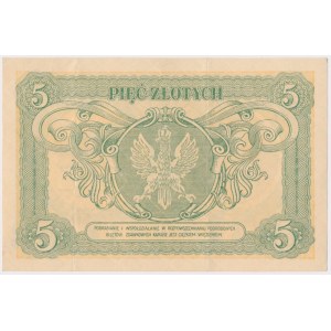 Bilet zdawkowy, 5 złotych 1925 Konstytucja - PIĘKNA