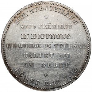 Niemcy, Prusy, Wilhelm I, Medal bez daty (1879) - Złote gody
