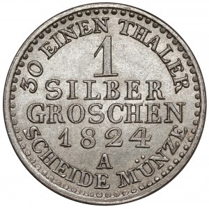 Prusy, Friedrich Wilhelm III, Grosz srebrny 1824-A, Berlin