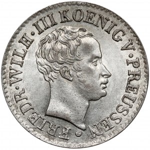 Prusy, Friedrich Wilhelm III, 1/2 grosza srebrnego 1822-A, Berlin