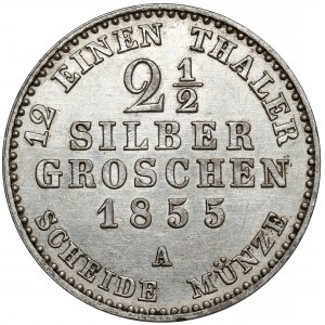 Prusy, Friedrich Wilhelm IV, 2-1/2 grosza srebrnego 1850-A, Berlin