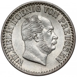 Prusy, Wilhelm I, Grosz srebrny 1864-A, Berlin