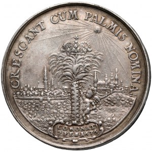 Jan III Sobieski, Medal koronacja pary królewskiej 1676 (Höhn)