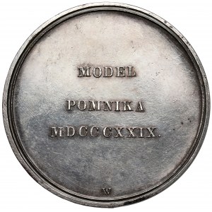 Medal SREBRO Model pomnika ks. Józefa Poniatowskiego 1829