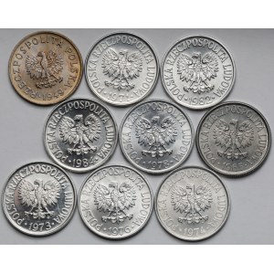 50 groszy 1949-1984 - zestaw (9szt)