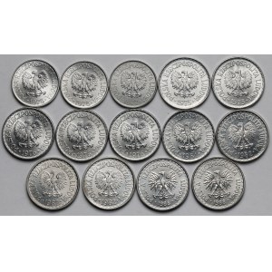 50 groszy - 1 złoty 1975-1988 - zestaw (14szt)