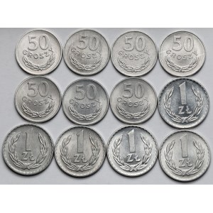 50 groszy - 1 złoty 1970-1974 - zestaw (12szt)