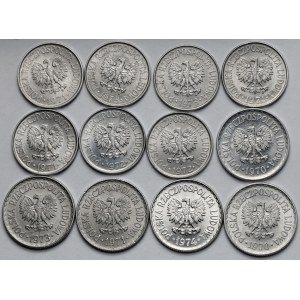 50 groszy - 1 złoty 1970-1974 - zestaw (12szt)