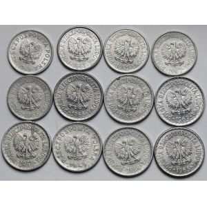 50 groszy - 1 zloty 1949-1969 - zestaw (12szt)