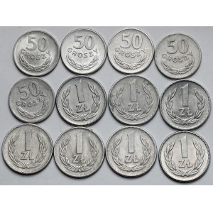 50 groszy - 1 zloty 1949-1969 - zestaw (12szt)