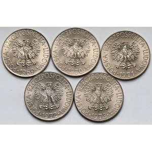 10 złotych 1969-1973 Kościuszko - zestaw (5szt)