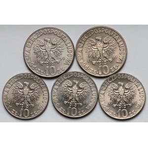 10 złotych 1959-1969 Kopernik - zestaw (5szt)