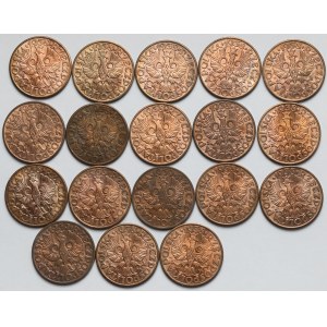 5 groszy 1938-1939 - zestaw (18szt)