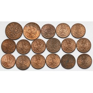 1-2 grosze 1937-1939 - zestaw (17szt)