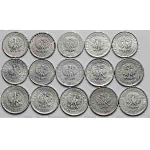 50 groszy - 1 złoty 1949-1974 - zestaw (15szt)