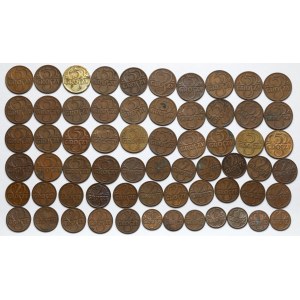 1-5 groszy 1923-1939 - zestaw (64szt)