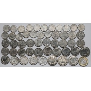 10-50 groszy i 1-2 złote - zestaw MIX (51szt)