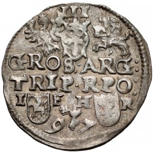 Zygmunt III Waza, Trojak Poznań 1597 - kwiat