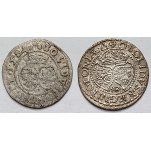 Szelągi Wilno 1584 i Malbork 1592 - zestaw (2szt)