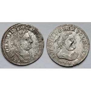 Jan III Sobieski, Szóstak Bydgoszcz 1681 i 1683 TLB - zestaw (2szt)