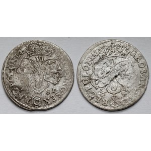 Jan III Sobieski, Szóstak Bydgoszcz 1681 i 1683 TLB - zestaw (2szt)