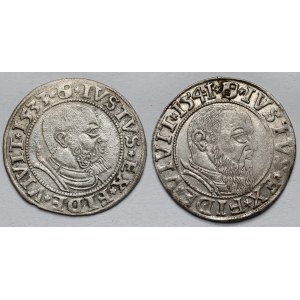 Prusy, Albrecht Hohenzollern, Grosz Królewiec 1533 i 1541 - zestaw (2szt)