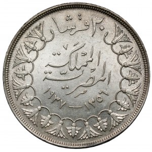 Egipt, Farouk I, 20 piastres / 20 qirsh AH1356 (1937)