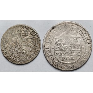 Zygmunt III Waza i Jan II Kazimierz, Szóstak 1625 i Tymf 1663 - zestaw (2szt)