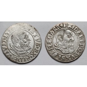 Prusy i Śląsk, Albrecht Hohenzollern i Fryderyk II, Grosz Królewiec 1534 i Legnica 1544 - zestaw (2szt)