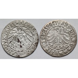 Prusy i Śląsk, Albrecht Hohenzollern i Fryderyk II, Grosz Królewiec 1534 i Legnica 1544 - zestaw (2szt)