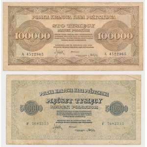 100.000 i 500.000 mkp 1923 - zestaw (2szt)