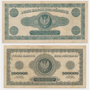 100.000 i 500.000 mkp 1923 - zestaw (2szt)